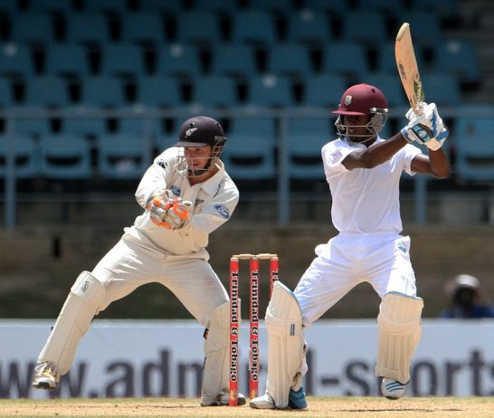 Jermaine Blackwood cuts off the back foot, West Indies v New Zealand, 2nd Test, Trinidad, 3rd day, June 18, 2014 @ Getty Image
