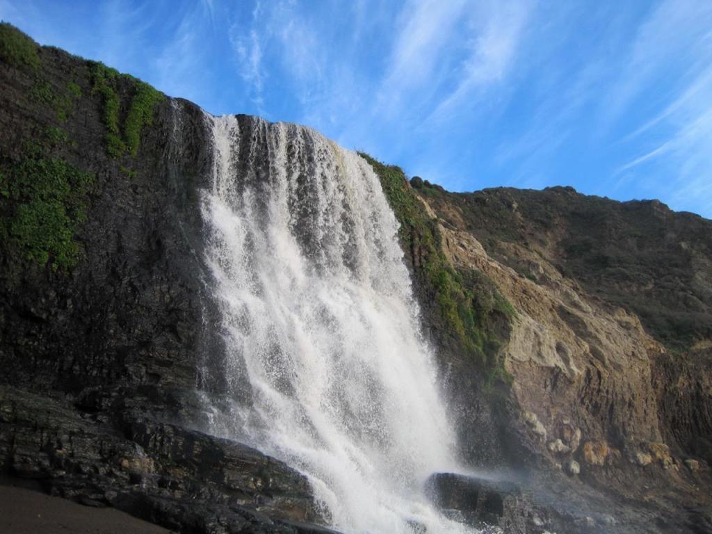 A beautiful Alamere Falls is a waterfall in Point Reyes National Seashore, Marin County, California.