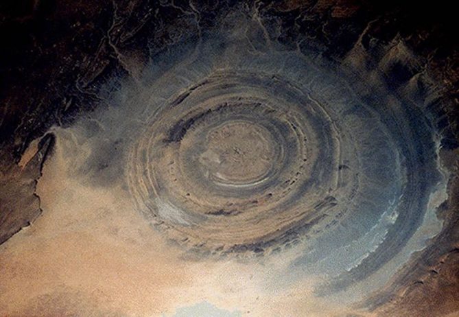 Eye of Sahara, A Marvelous Geological Phenomenon in the Sahara Desert