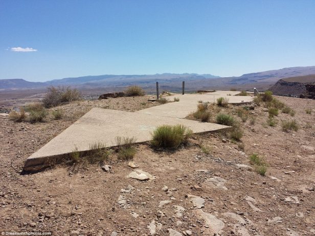 A huge concrete arrow is found in perfect condition in Bloomington, Washington County, Utah