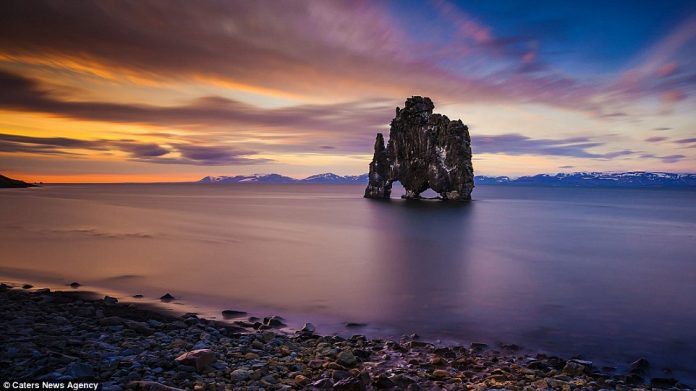 According to Icelandic legend, the majestic Hvítserkur, a 50ft basalt rock on the Vatnsnes peninsula, is a petrified troll