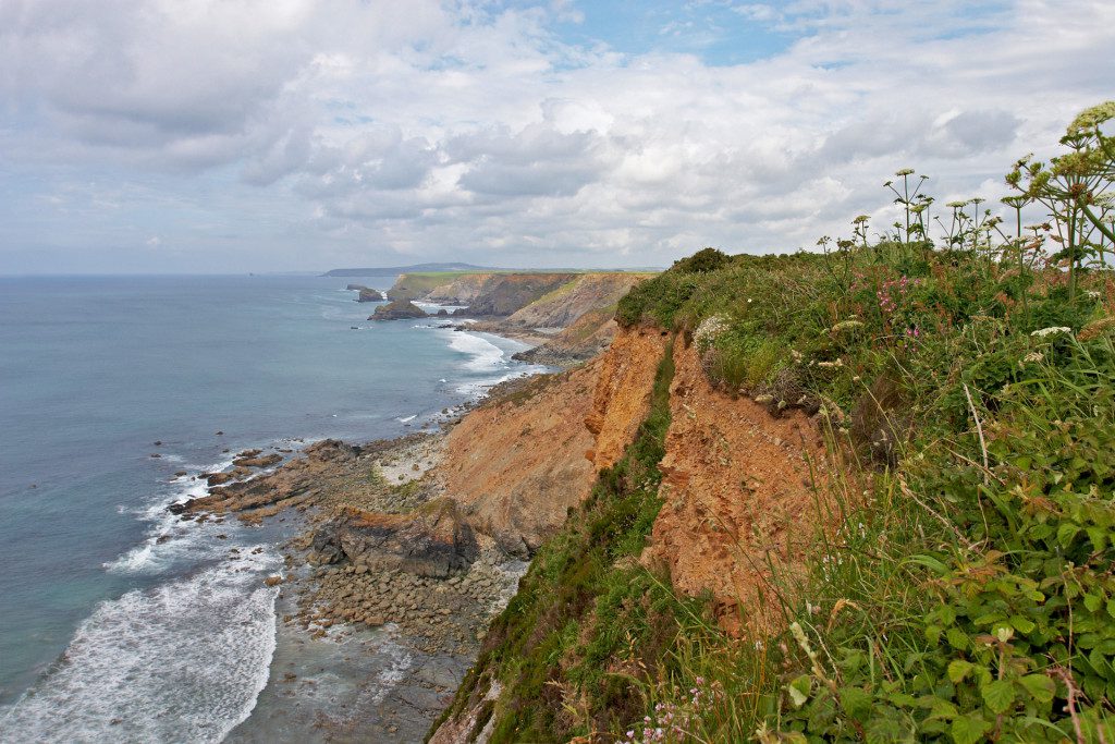 The cliffs along the Godrevy-Portreath Heritage Coast in southwest Cornwall.