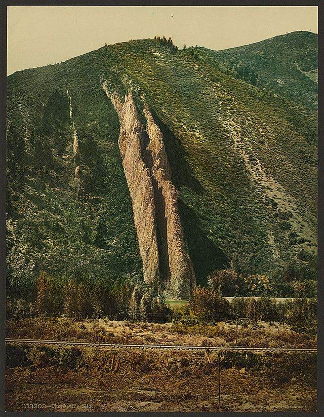 The Devil's Slide Photochrom print, 1898