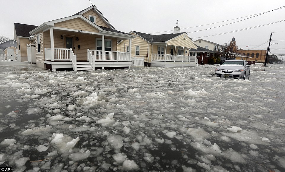 High tides in North Wildwood, New Jersey, surpassed the tide of Hurricane Sandy according to North Wildwood city officials