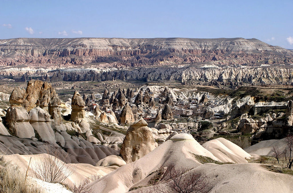 Cappadocia, a region in central Turkey, is known for its Göreme National Park, which was added to the UNESCO World Heritage List in 1985.
