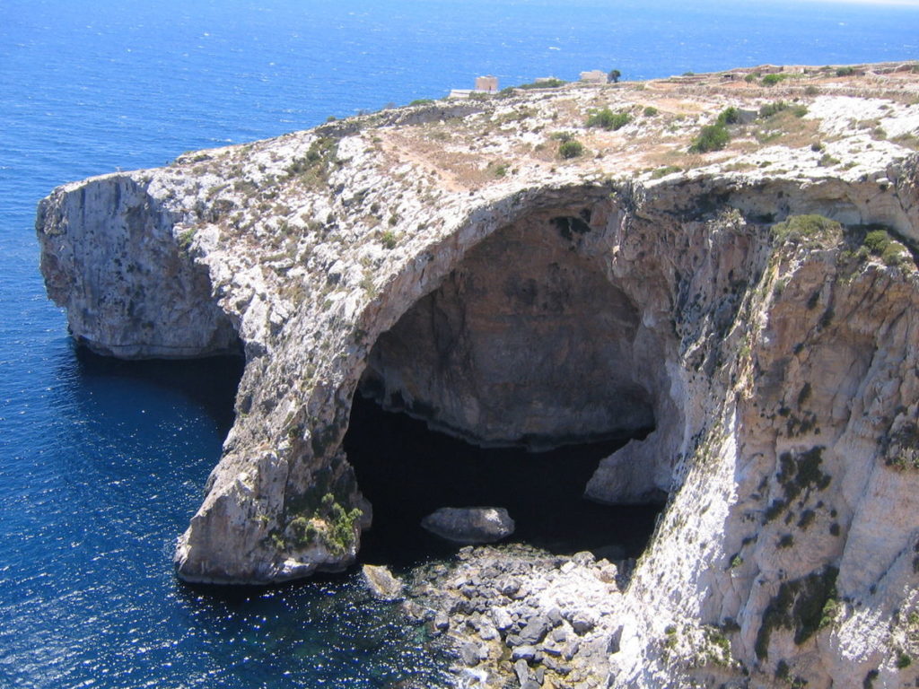 this site should not be confused with its namesake, the Blue Grotto in Capri, Italy.
