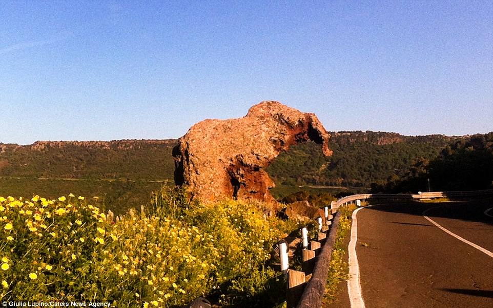 The large mass of trachyte stone is believed to have been part of a rocky complex of Monte Casteddazzu, before it broke away and rolled down the valley