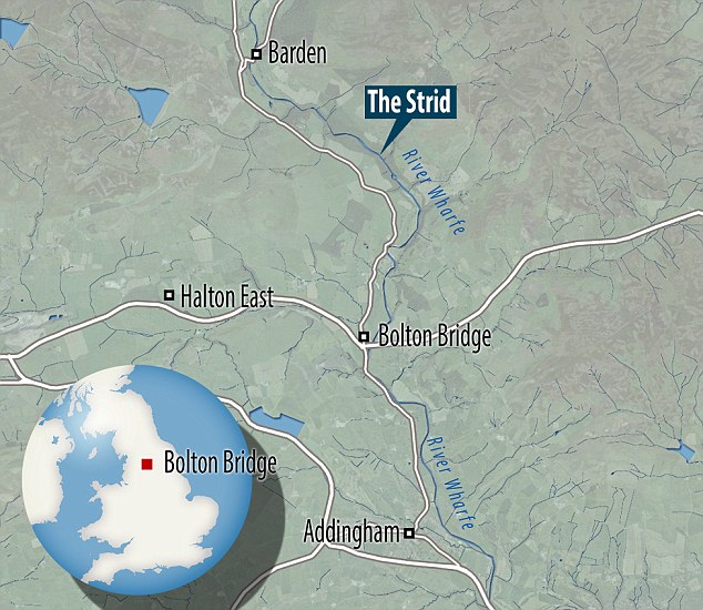 Map of Bolton Strid