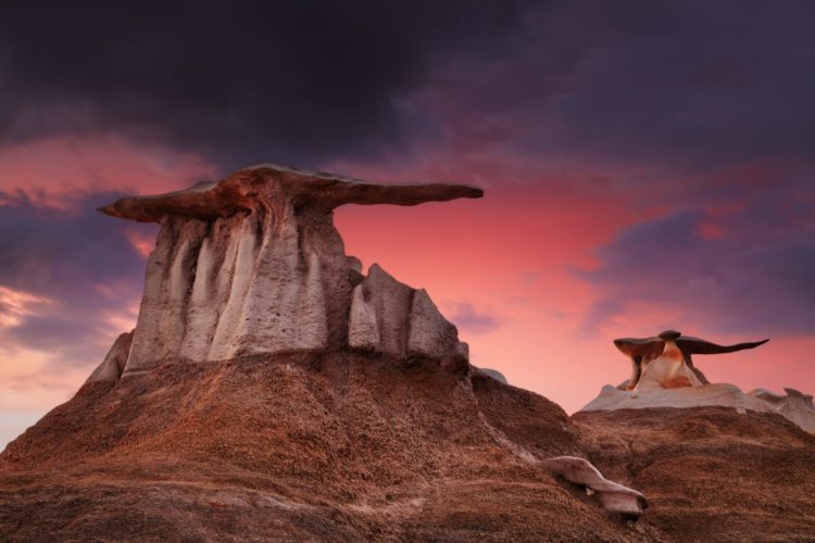 In this beautiful landscape here wind and water erosion over a long time have carved a imaginary world of bizarre rock formations and hoodoos