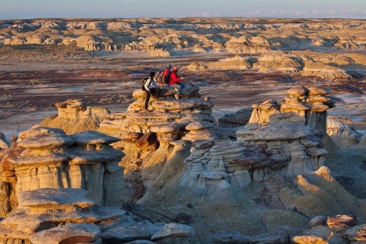 The badlands are administered by the BLM (Bureau of Land Management), are free to enter, and are known officially, but less evocatively as the Bisti Wilderness Area. 