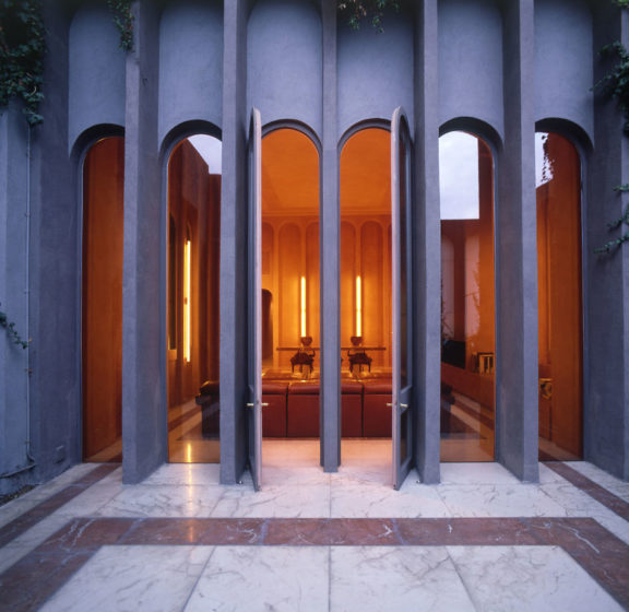 After years of partial deconstruction, his team proceeded to furnish the interior as a modern living space
