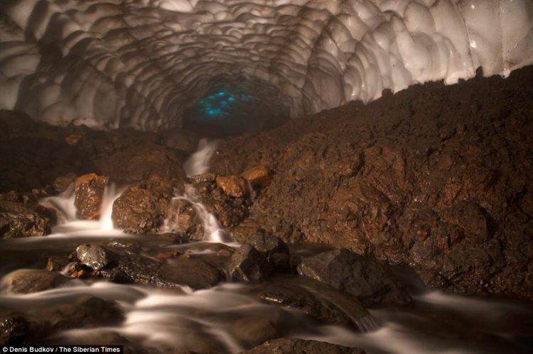 Mutnovsky volcano, some 45 miles south of the regional capital of Petropavlovsk-Kamchatsky
