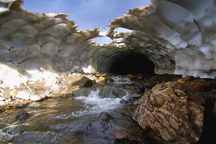 The entrance into the ice cave system. Photo by V.Shumova