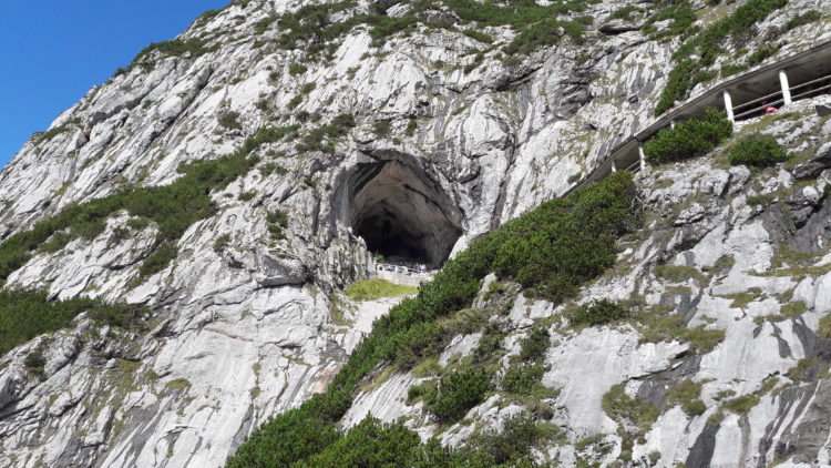 The Eisriesenwelt is a natural limestone and ice cave located in Werfen, Austria, about 40 km south of Salzburg.