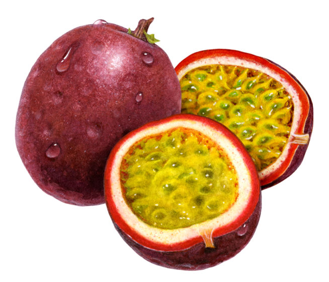 Passion-Fruit usually found bright red in color but variations can exist, you might also get to see them half green and half red and quite bulky in size.