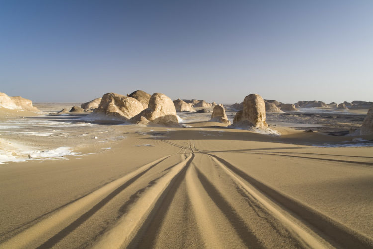 The White Desert is a widely held tourist spot for it's melodramatic and rare rock formations.
