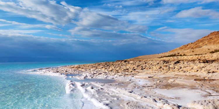 The Dead Sea one of the most saline water bodies in the world (33.7%). Such a remarkably high salt concentration lets people to effortlessly float on the surface of the water in a natural way.