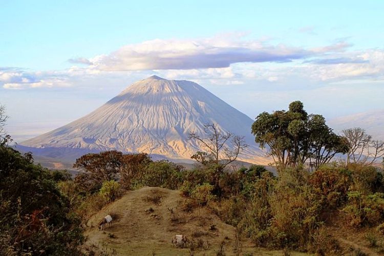 Ol Doinyo Lengai, is located in the north of Tanzania nearby Lake Natron and is part of the volcanic system of the Great Rift Valley in East Africa.