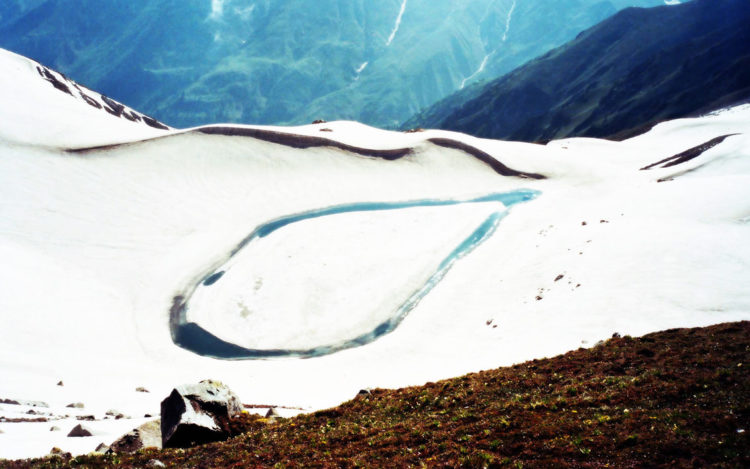 Sometimes, Ansoo Lake is not visible due to dense fog or rain.