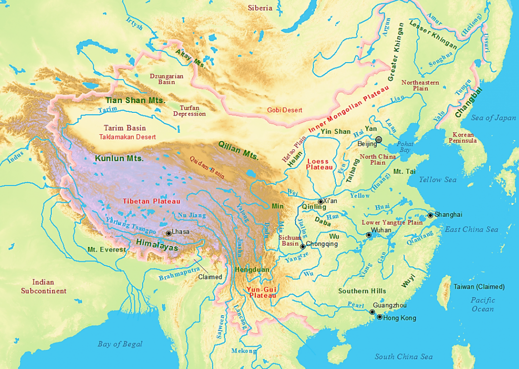The North China Plain is also called Middle plain, a large-scale down faulted rift basin formed in late Paleogene and Neogene. It was then modified by the deposits of the Yellow River and is the largest alluvial plain of China.
