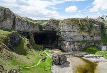 The cave boasts one of the largest entrances to any sea cave in Britain at 50 ft high and is floodlit inside.