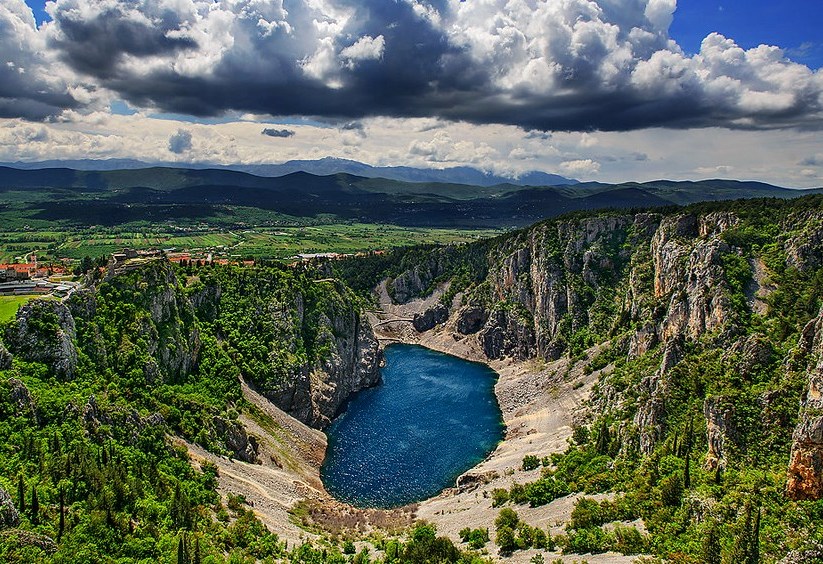 Blue Lake of Imotski “odro Jezero or Plavo Jezero”, is actually a karst lake situated in Southern Croatia