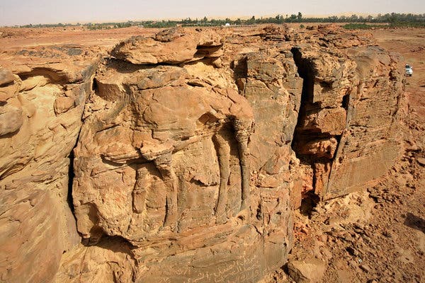 Mysterious Ancient Camel Sculptures in Saudi desert