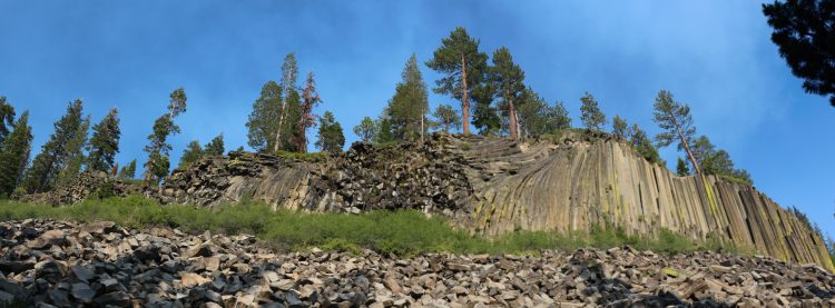 An average Postpile columns is two feet in diameter, however few are more than thick to around 3.5 feet and 60 feet long.