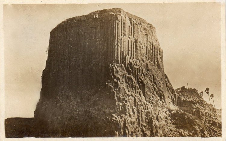 The rock has a sheer vertical face and was formed when molten lava was squeezed out of the Earth's clefts somewhere around 65 million years ago