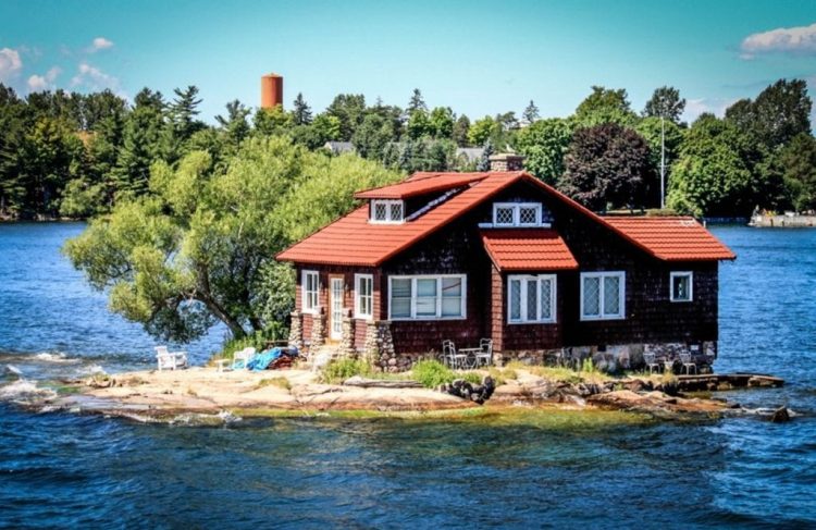 Just Room Enough Island also called Hub Island, counts as a legitimate part of the Thousand Islands